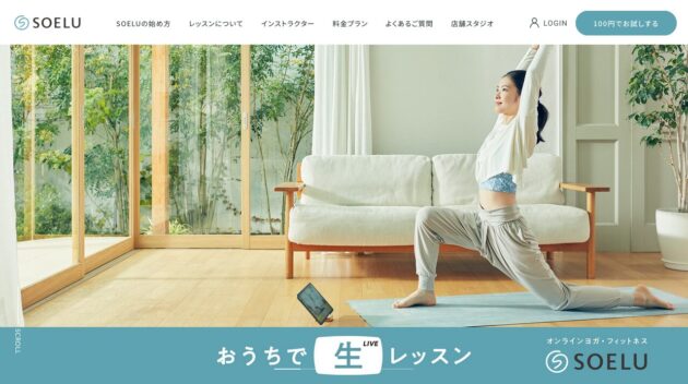 SOELU公式サイトのキャプチャ画像