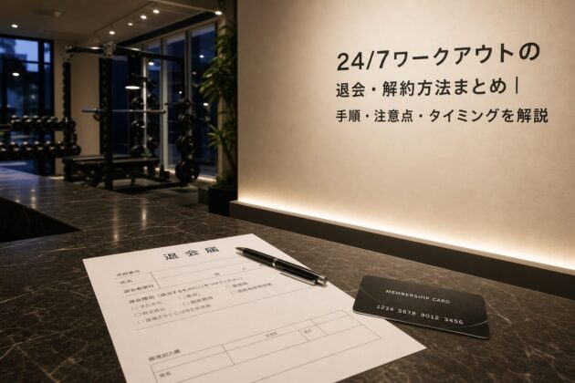 24/7ワークアウトの退会・解約方法まとめ|手順・注意点・タイミングを解説のアイキャッチ画像