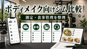 ボディメイク向けジム比較｜筋トレ・食事管理・測定で選ぶのアイキャッチ画像