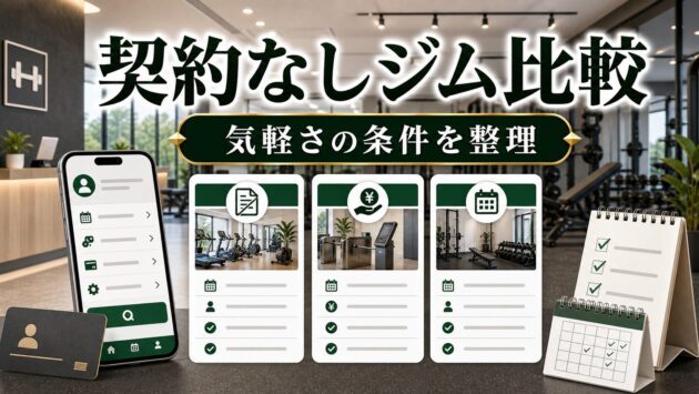 契約なしジム比較【気軽に始めたい人向け】のアイキャッチ画像
