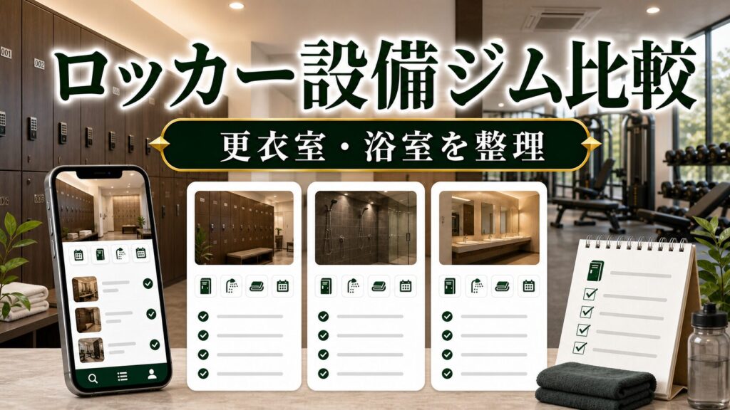 ロッカー充実ジムと簡易設備ジム比較｜更衣室・浴室で選ぶポイントのアイキャッチ画像