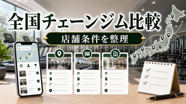 全国チェーンジム比較【どこでも通える安心感】のアイキャッチ画像