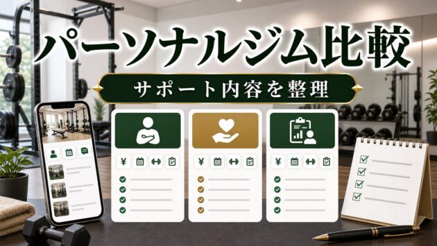 ジム選び｜パーソナルトレーニング比較【専属トレーナー付き比較】のアイキャッチ画像