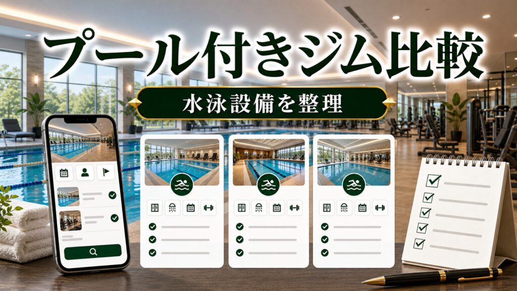 プール付きジム比較【水泳設備を持つジム】のアイキャッチ画像
