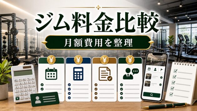ジム料金比較【月額費用を徹底的に比べる】のアイキャッチ画像