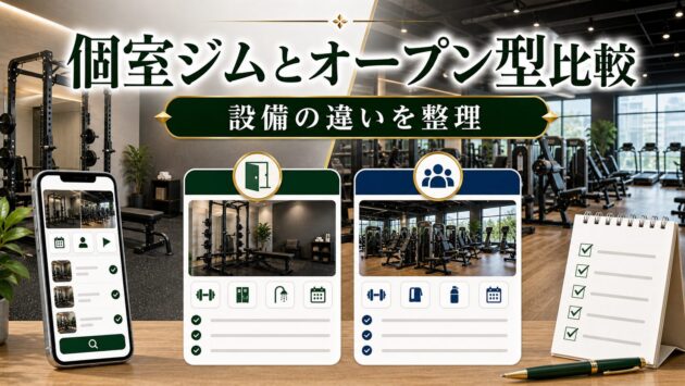 個室ジムとオープン型ジム比較｜人目が気になる初心者の選び方のアイキャッチ画像