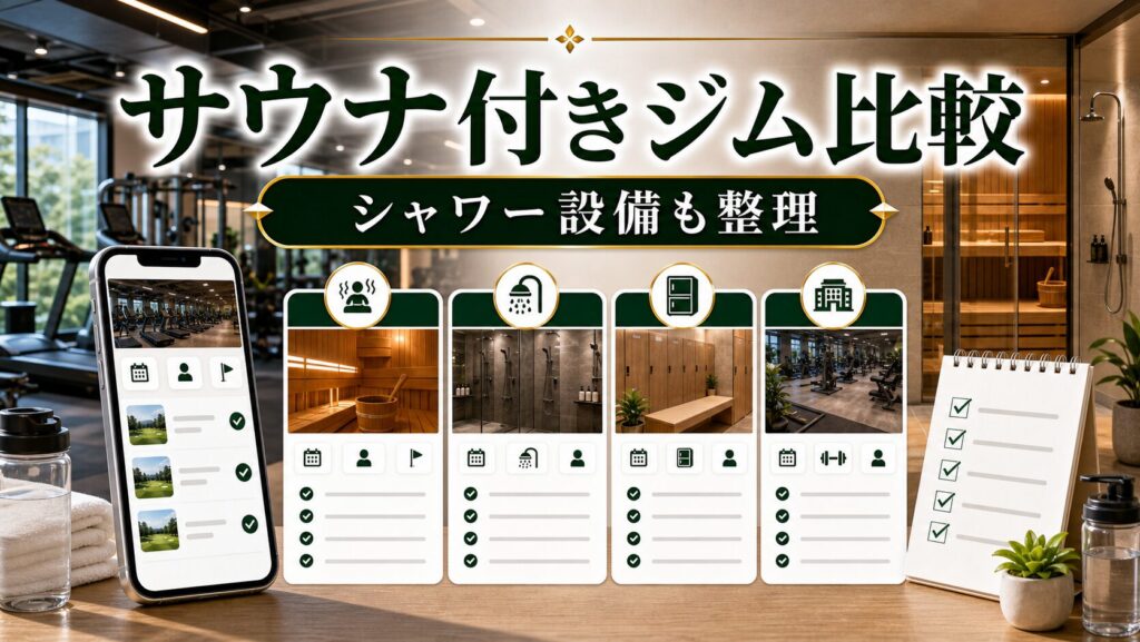 サウナ付きジムとシャワーのみジム比較｜設備重視のジム選びのアイキャッチ画像