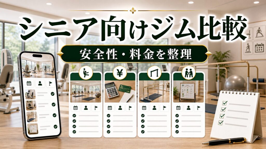 シニア向けジム比較｜安全性・プログラム・料金相場の見方のアイキャッチ画像
