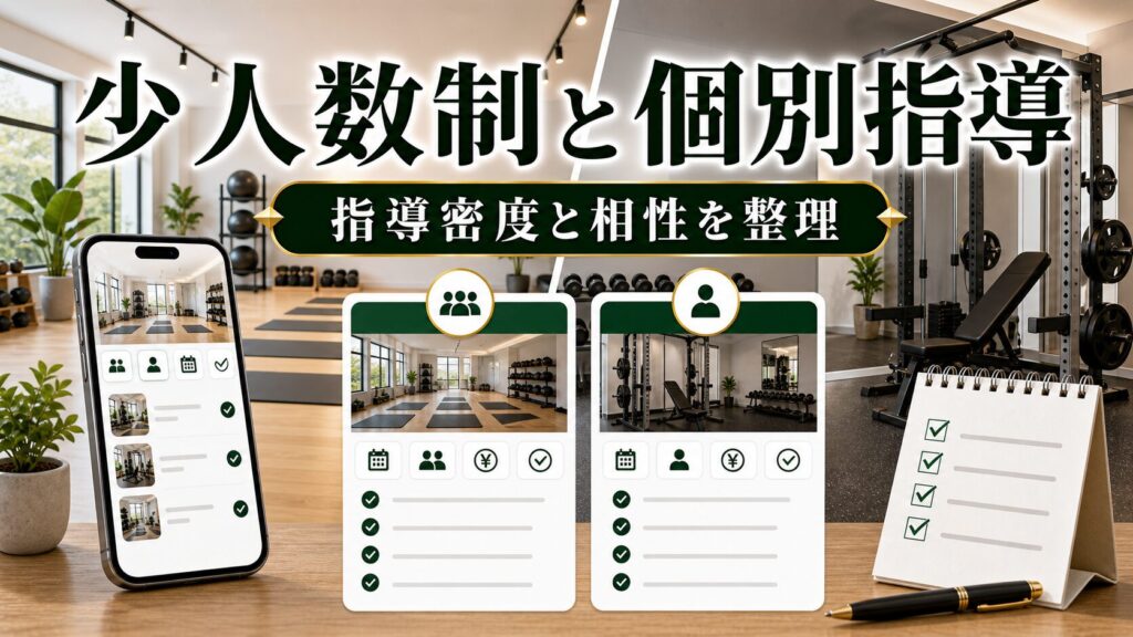 少人数制ジムとマンツーマンジム比較｜指導密度・料金・相性のアイキャッチ画像