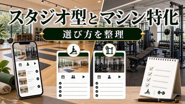 スタジオ型ジムとマシン特化ジム比較｜運動初心者の選び方のアイキャッチ画像