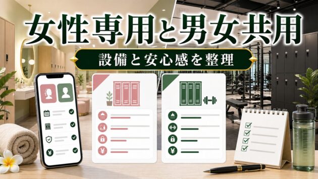 女性専用ジムと男女共用ジム比較｜安心感・設備・料金相場の違いのアイキャッチ画像