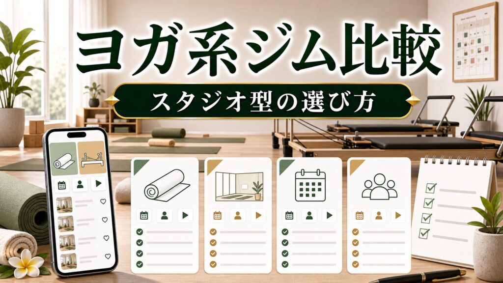 ヨガ・ピラティスジム比較【スタジオ特化型を比べる】のアイキャッチ画像