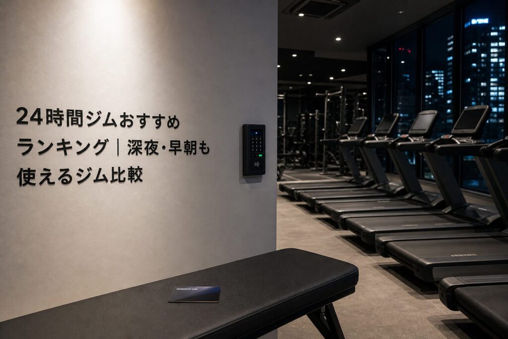24時間ジムおすすめランキング｜深夜・早朝も使えるジム比較のアイキャッチ画像