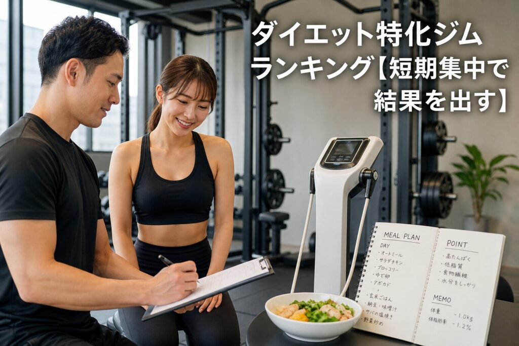 ダイエット特化ジムランキング【短期集中で結果を出す】のアイキャッチ画像