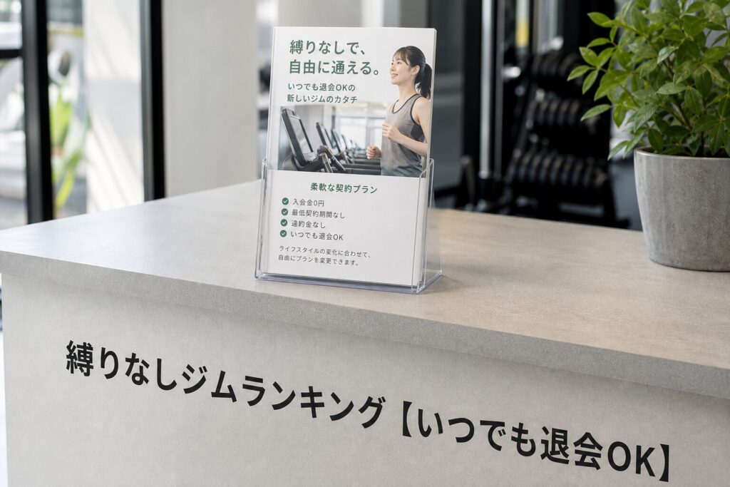 縛りなしジムランキング【いつでも退会OK】のアイキャッチ画像