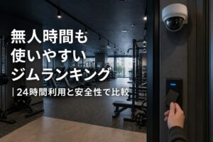 無人時間も使いやすいジムランキング｜24時間利用と安全性で比較のアイキャッチ画像