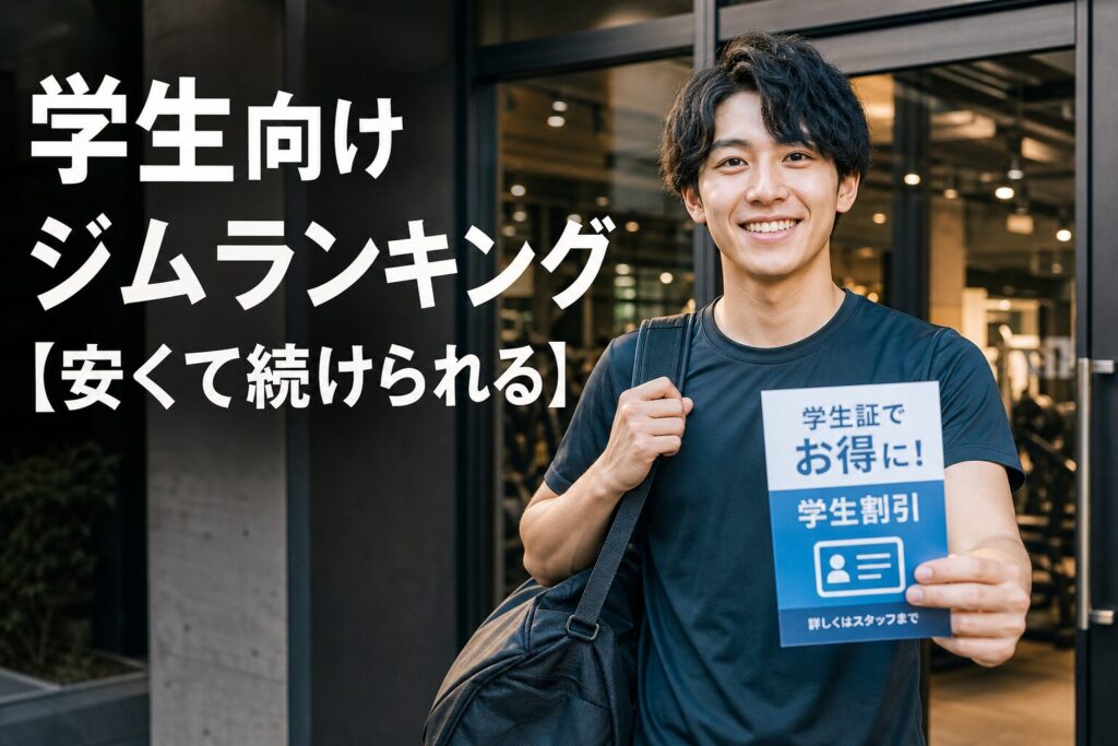学生向けジムランキング【安くて続けられる】のアイキャッチ画像